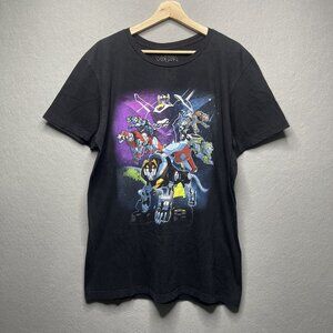 Voltron Defender Of The Universe Black Graphic T-Shirt L